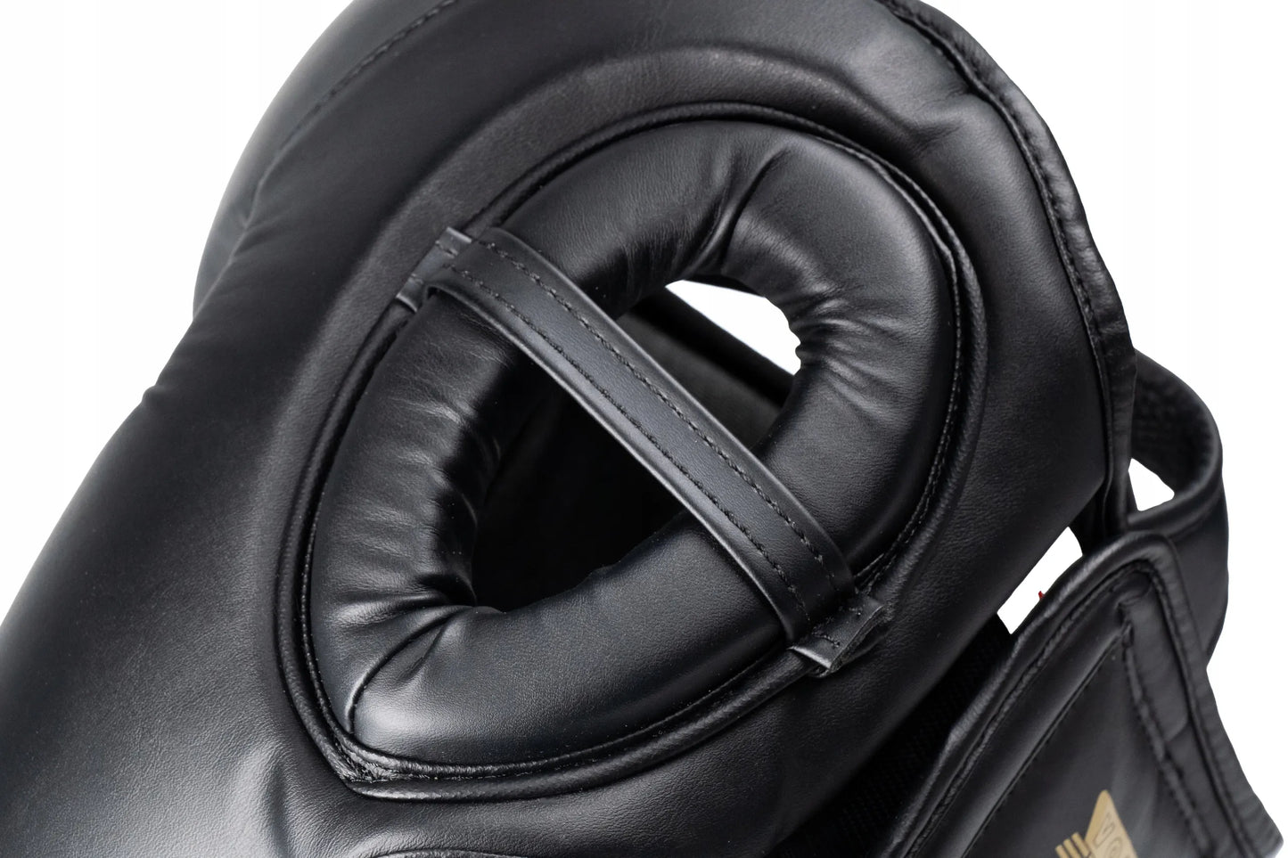 VOBO bokso šalmas juodas – sparringui / treniruotėms – kikboksui Muay Thai – XL