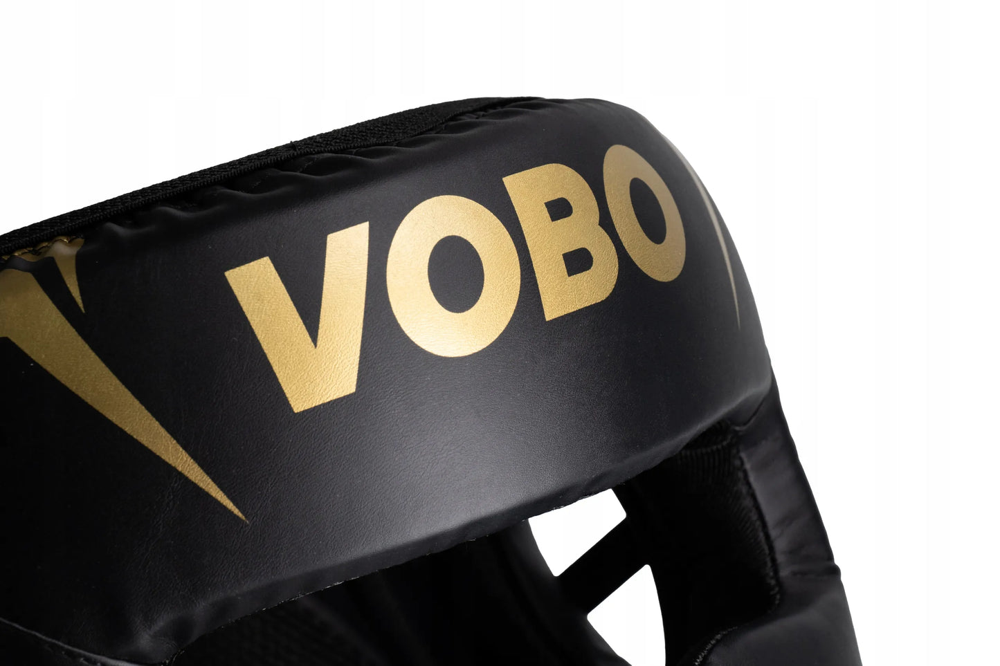 VOBO bokso šalmas juodas – sparringui / treniruotėms – kikboksui Muay Thai – XL
