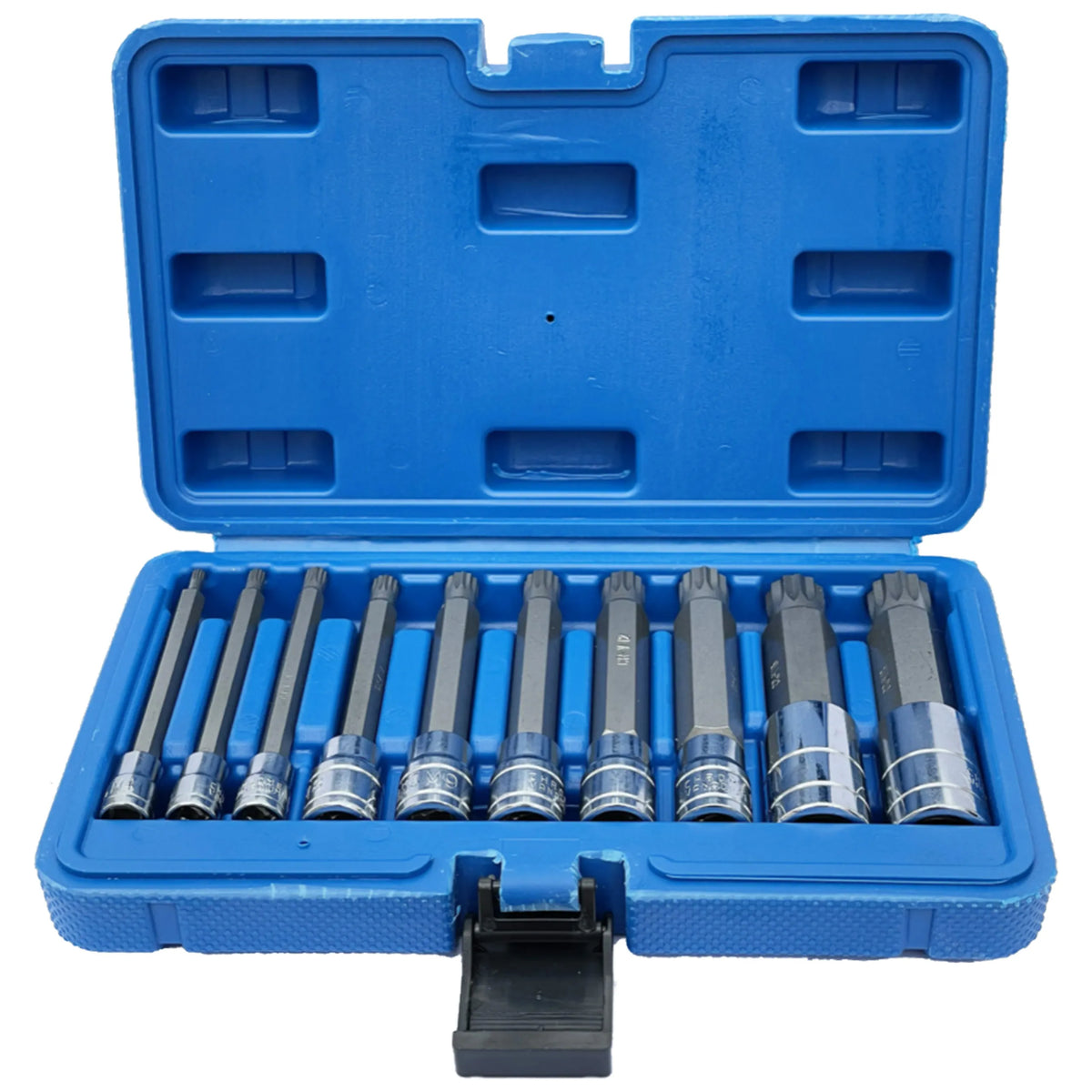 Vorfal ilgių Spline galvučių rinkinys 1/4, 3/8, 1/2, M4–M18 XZN, 10 vnt.