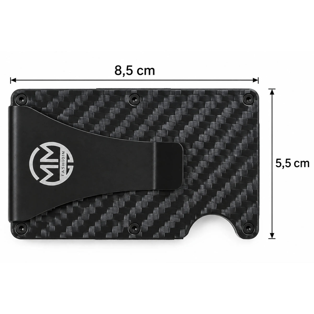Vyriška aliumininė kortelių piniginė „Carbon Slim“ su RFID apsauga