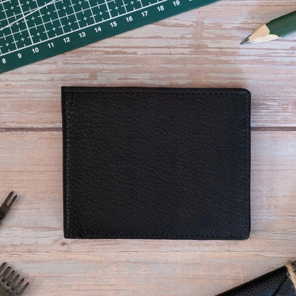 Vyriška juoda minimalistinė odinė piniginė „Belveder SH-3165“