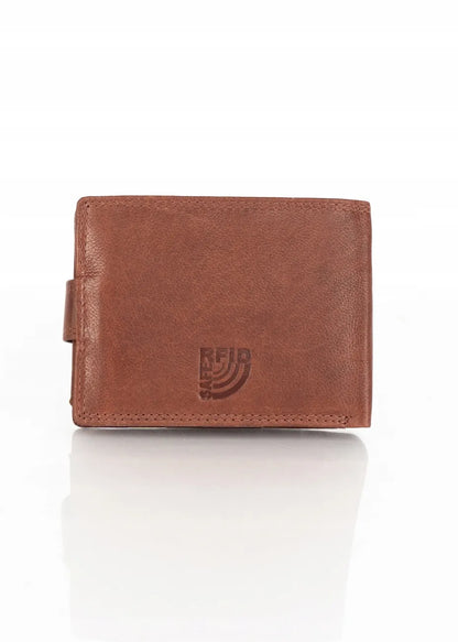 Vyriška ruda odinė piniginė „Mustang“ DENIMO WALLET