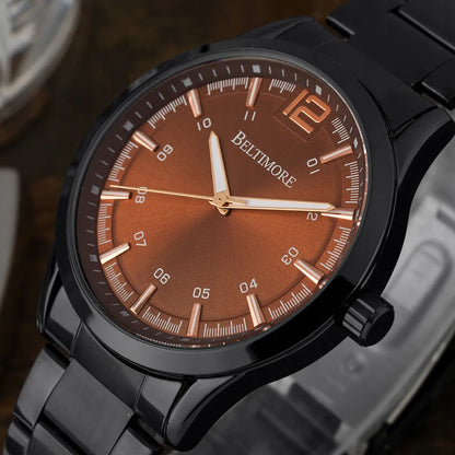 Vyriškas laikrodis Beltimore BT02, plieninė apyrankė, elegantiškas