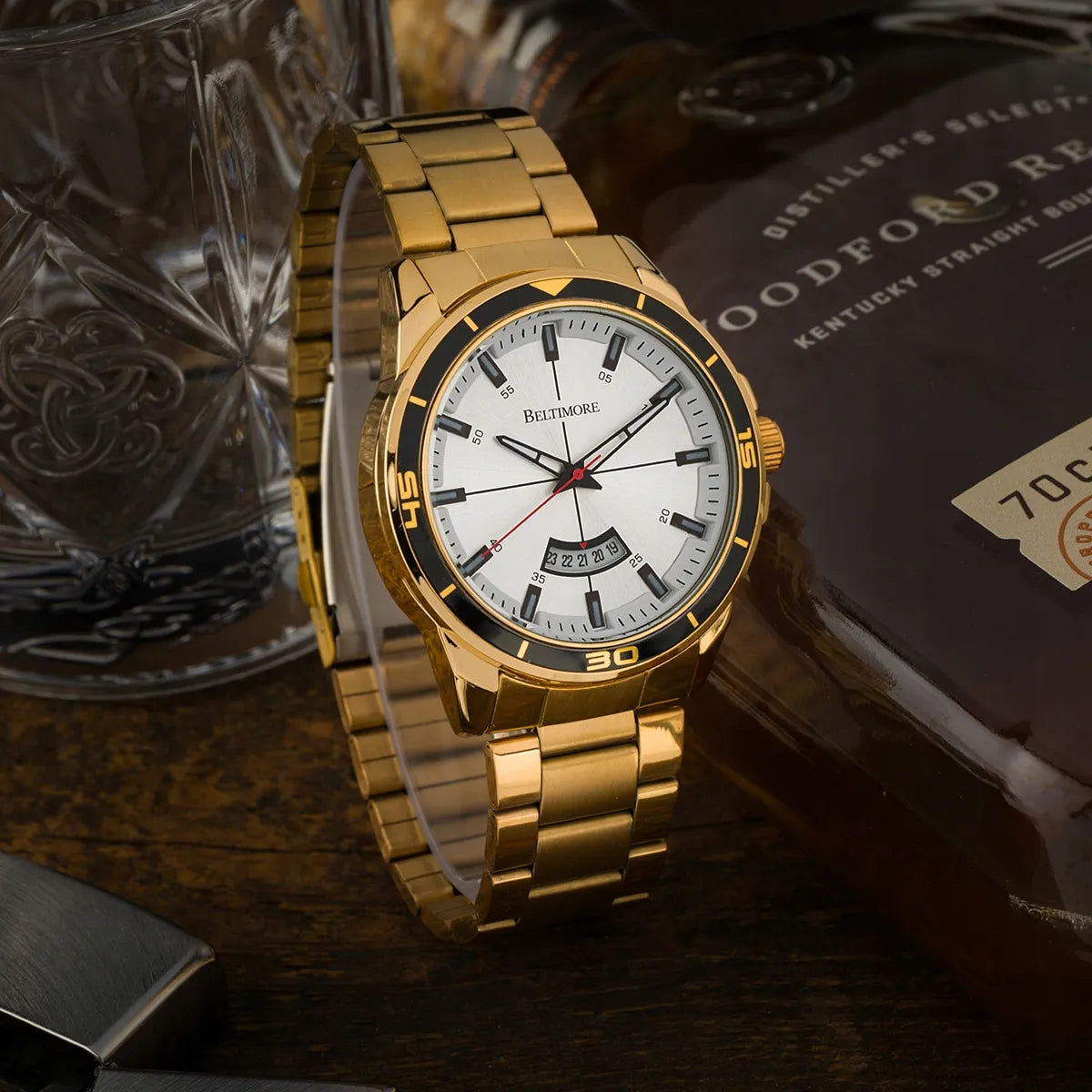 Vyriškas laikrodis Beltimore BT03 Aura Collection auksinis
