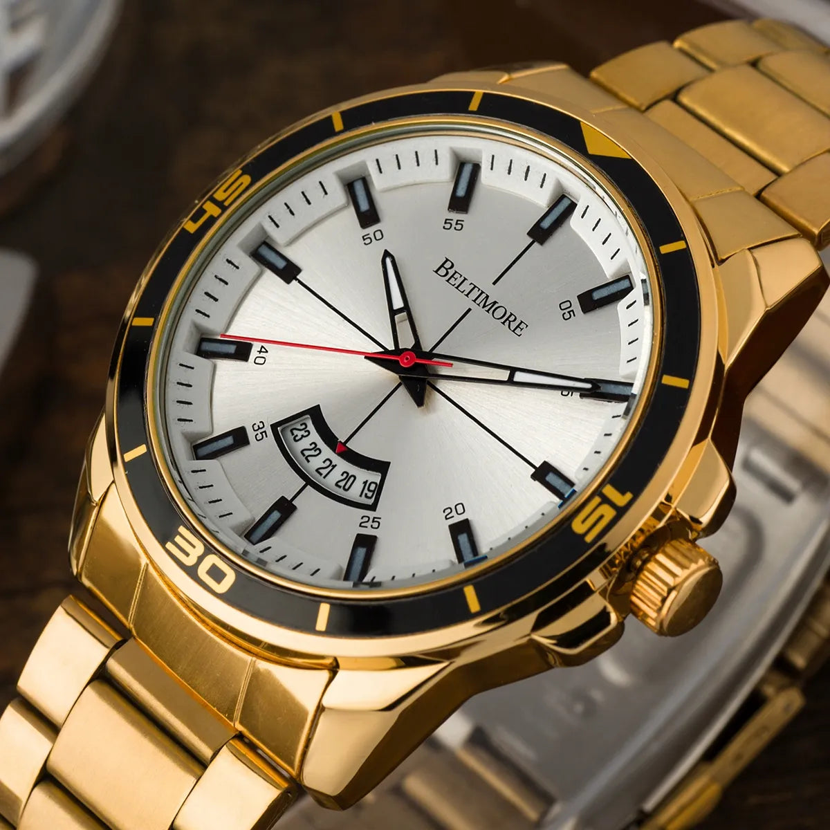 Vyriškas laikrodis Beltimore BT03 Aura Collection auksinis