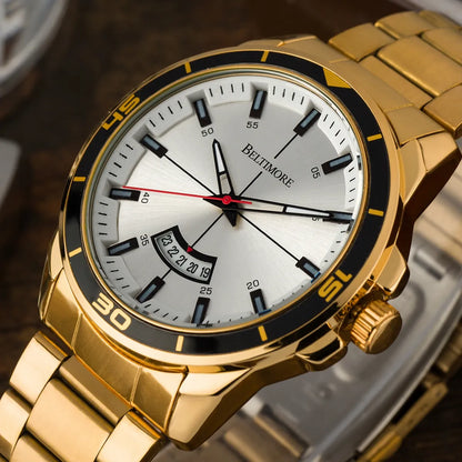 Vyriškas laikrodis Beltimore BT03 Aura Collection auksinis