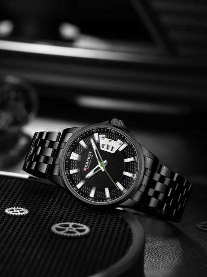 Vyriškas laikrodis Perfect Adventure M144-07 su plienine apyranke