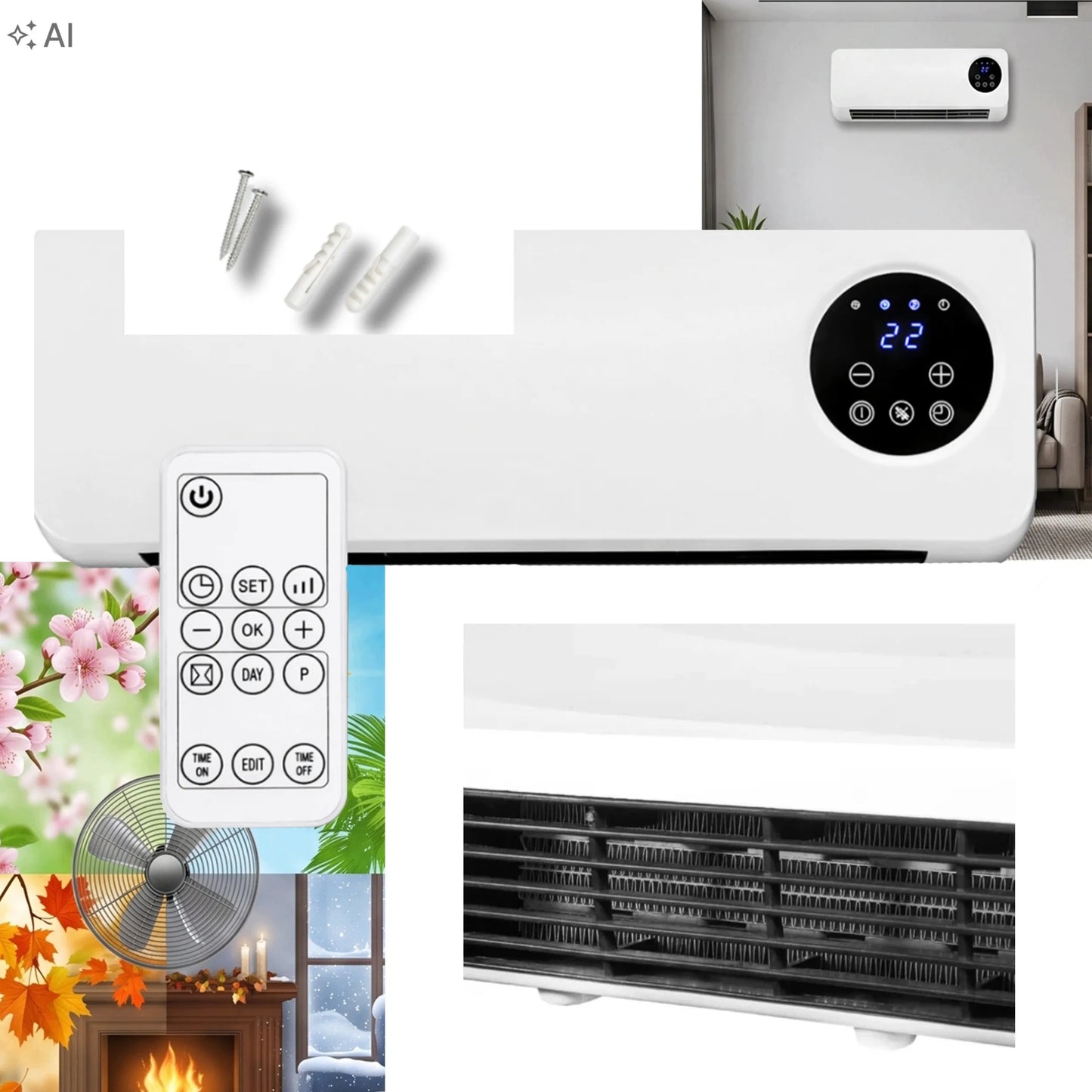 WEBER HEAT ZYY-PTC06 2000W oro uždanga šildymui ir vėsinimui