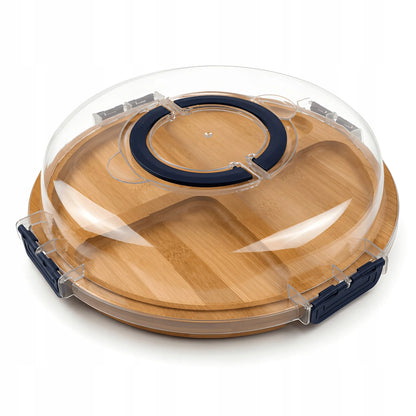 Wellhaus bambukinė serviravimo lenta su dangčiu, 30 cm