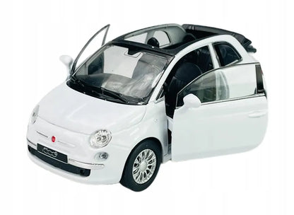 Welly 2010 FIAT 500C baltas metalinis automobilio modelis, 1:34, 43612