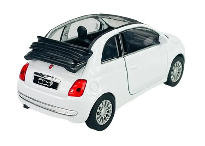 Welly 2010 FIAT 500C baltas metalinis automobilio modelis, 1:34, 43612