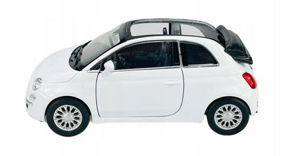 Welly 2010 FIAT 500C baltas metalinis automobilio modelis, 1:34, 43612