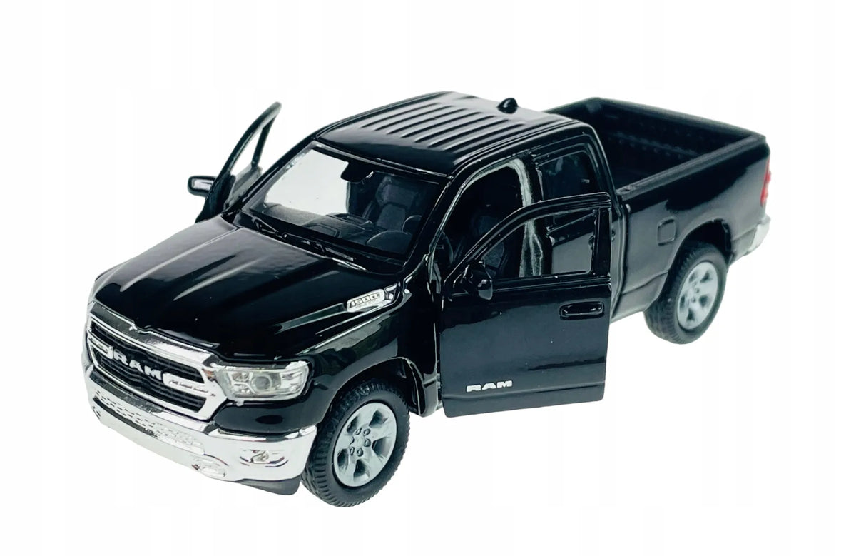 Welly 2019 m. juodas metalinis automobilio modelis „DODGE RAM 1500“, 1:34
