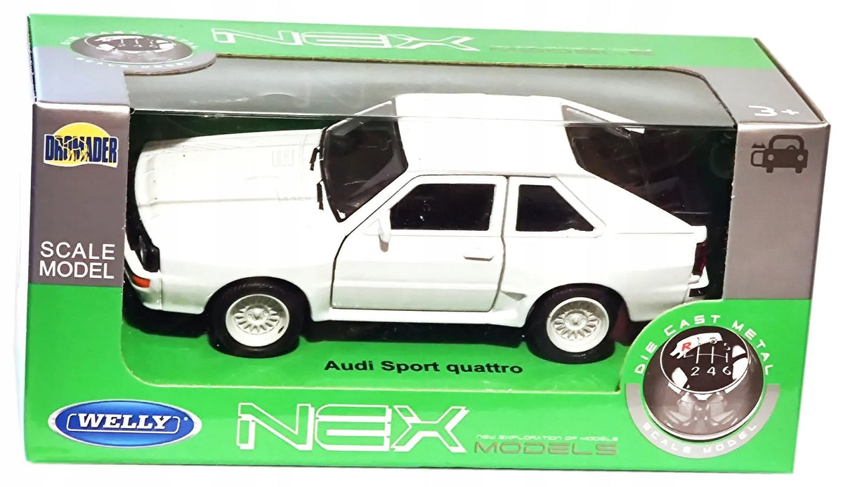 Welly Audi Sport quattro 1:34 modelis, juodas
