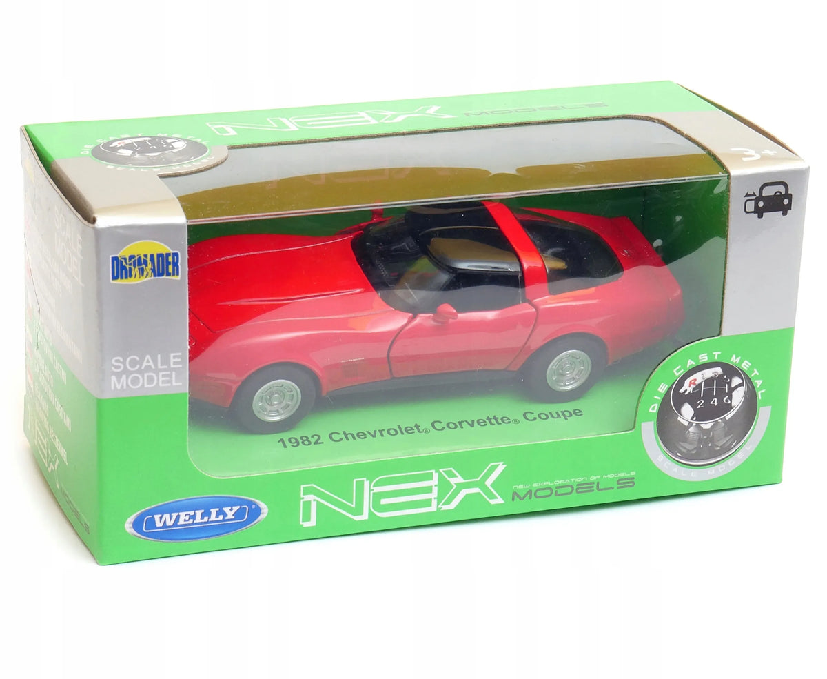 Welly „Chevrolet Corvette Coupe 1982“ modelis, 1:34–1:39