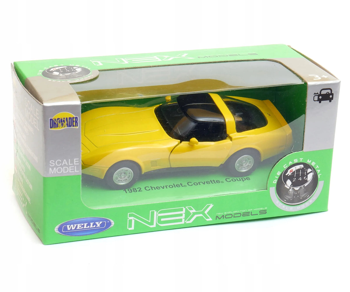 Welly „Chevrolet Corvette Coupe 1982“ modelis, 1:34–1:39