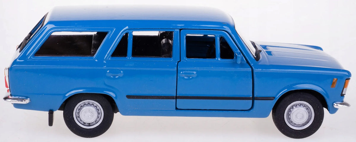 Welly FIAT 125P KOMBI mėlynas metalinis modelis, 1:34, PRL legendos, 43853