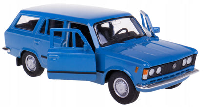 Welly FIAT 125P KOMBI mėlynas metalinis modelis, 1:34, PRL legendos, 43853