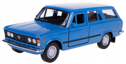 Welly FIAT 125P KOMBI mėlynas metalinis modelis, 1:34, PRL legendos, 43853