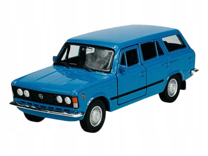 Welly FIAT 125P KOMBI mėlynas metalinis modelis, 1:34, PRL legendos, 43853