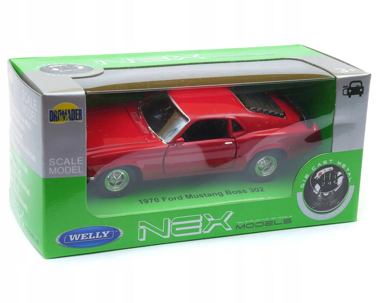 WELLY Ford Mustang Boss 302 1970 modelis, 1:34