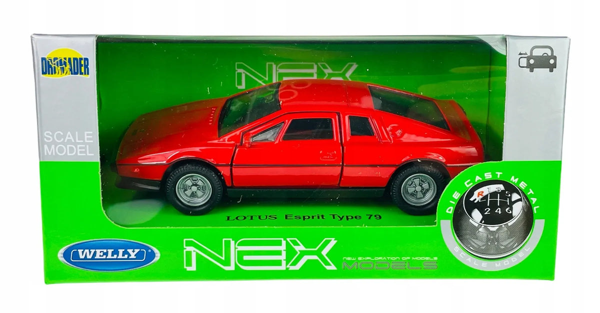 Welly Lotus Esprit Type 79 raudonas metalinis modelis 1:34