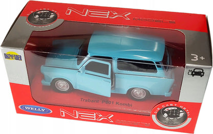 Welly metalinis „Trabant 601 Kombi“ modelis, 1:34 mastelis, ecru spalvos