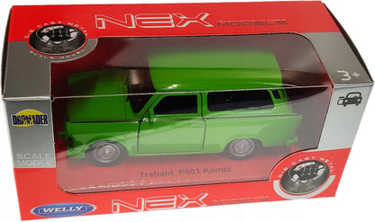 Welly metalinis „Trabant 601 Kombi“ modelis, 1:34 mastelis, ecru spalvos