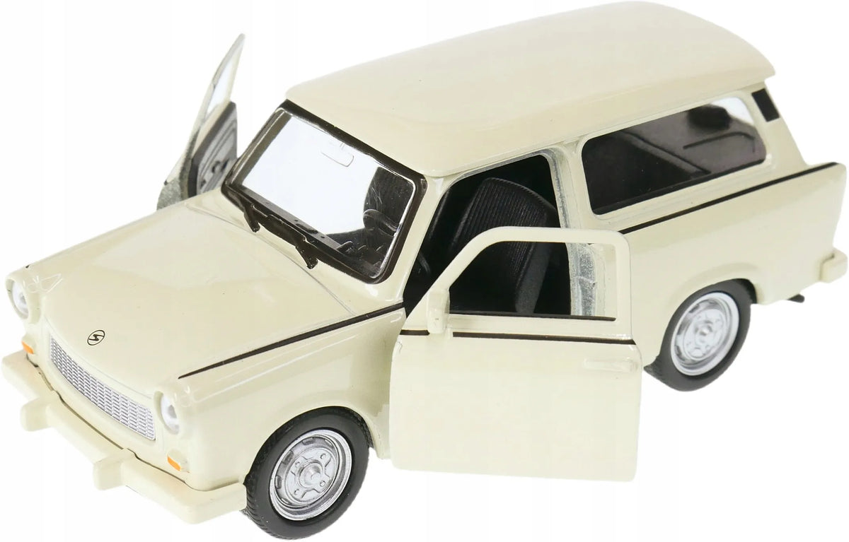 Welly metalinis „Trabant 601 Kombi“ modelis, 1:34 mastelis, ecru spalvos
