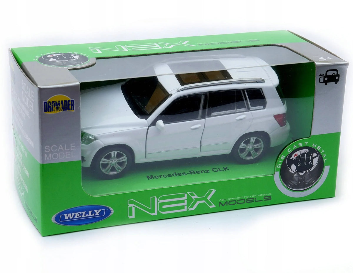 Welly Nex Mercedes-Benz GLK metalinis modelis, 1:34 mastelis, baltas