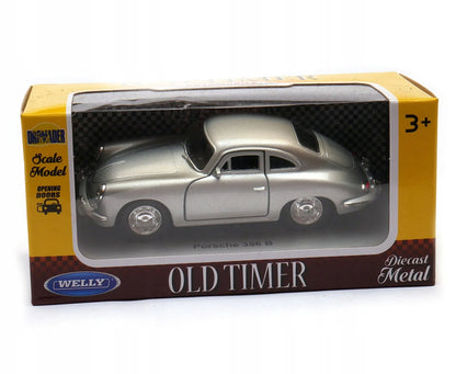 Welly NEX Porsche 356B 1:34 metalinis sidabrinis modelis