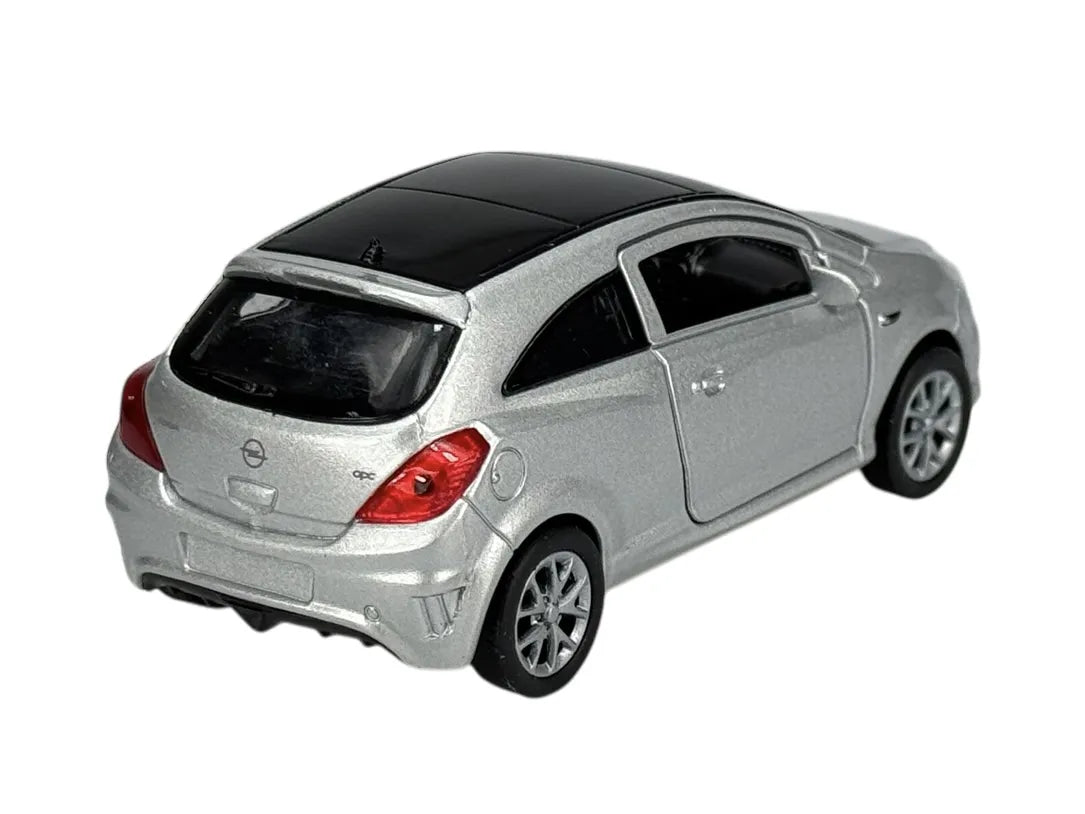 „Welly Opel Corsa OPC“ sidabrinis metalinis automobilio modelis, 1:34