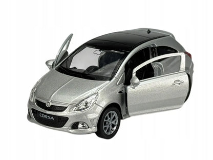 „Welly Opel Corsa OPC“ sidabrinis metalinis automobilio modelis, 1:34