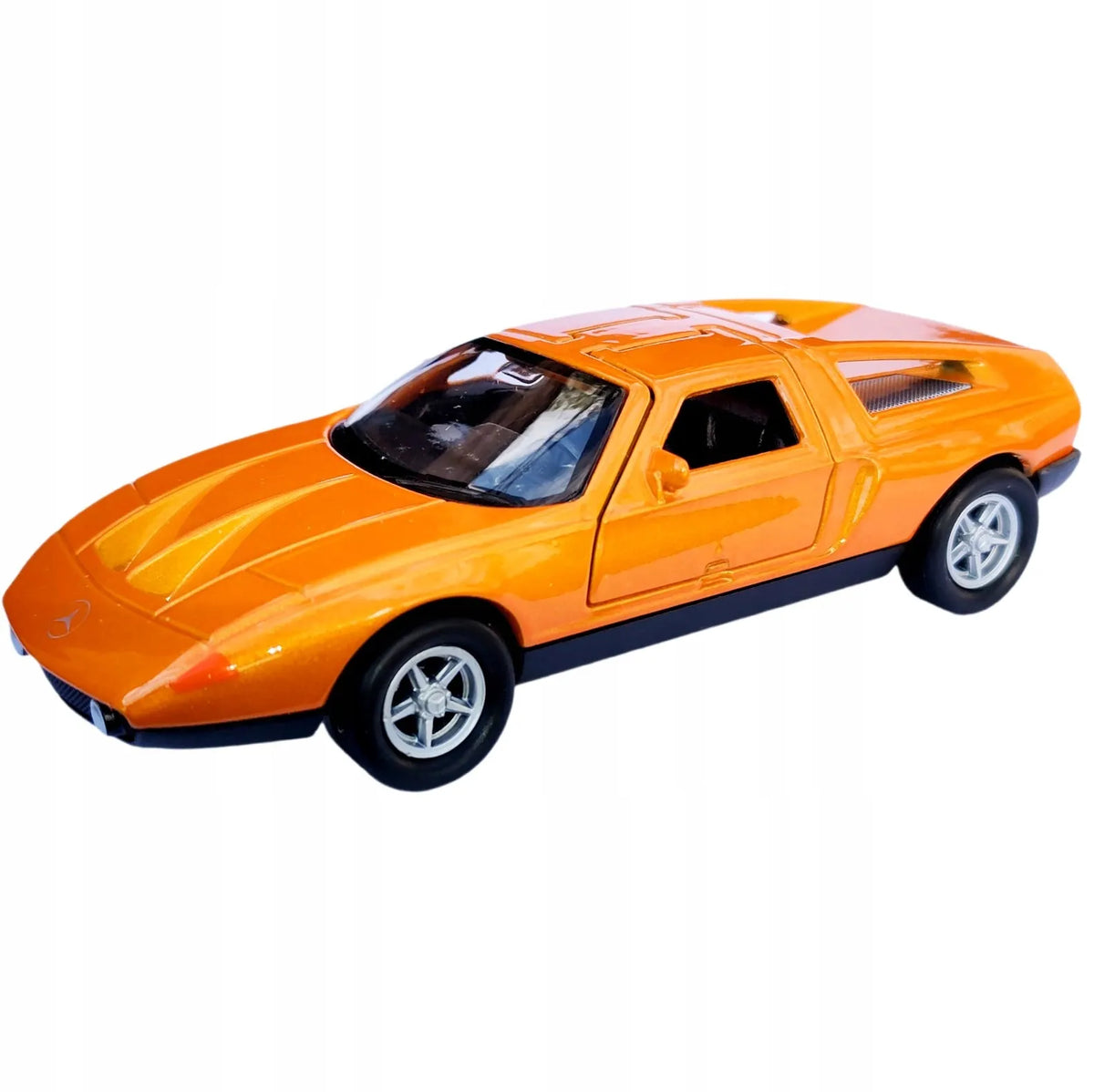 Welly oranžinis metalinis „Mercedes-Benz C 111-II“ modelis, 1:34 mastelis