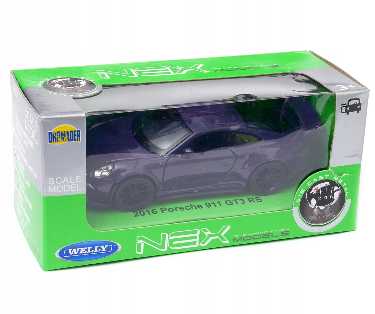 Welly Porsche GT3 RS 2016, 1:34 mastelio modelis, 43746