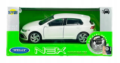 Welly Volkswagen Golf 8 VIII GTI baltas metalinis modelis 1:34