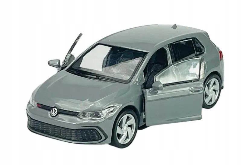 Welly Volkswagen Golf 8 VIII GTI pilkas metalinis modelis, 1:34