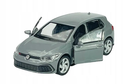 Welly Volkswagen Golf 8 VIII GTI pilkas metalinis modelis, 1:34