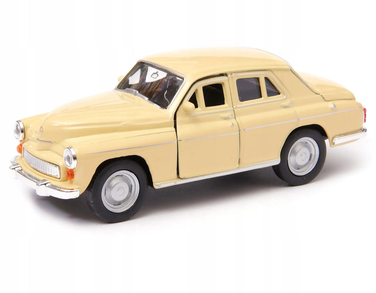 WELLY „Warszawa 224“ – PRL legendos, 1:34 mastelis, kreminės spalvos