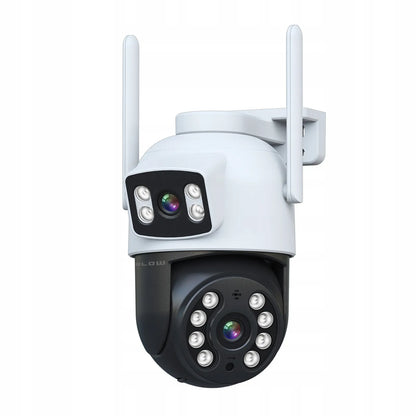 WIFI kamera 6MP besisukanti su dviem objektyvais IR dviguba HD iCSee SMART IP65 PTZ