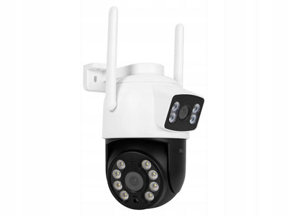WIFI kamera 6MP besisukanti su dviem objektyvais IR dviguba HD iCSee SMART IP65 PTZ