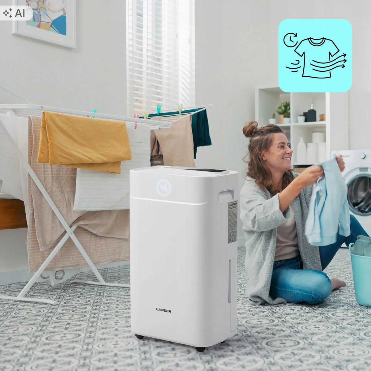 Wisser WSR20 oro sausintuvas, 20 l/24 val., „Wi-Fi“, laikmatis, higrostatas, 440 W