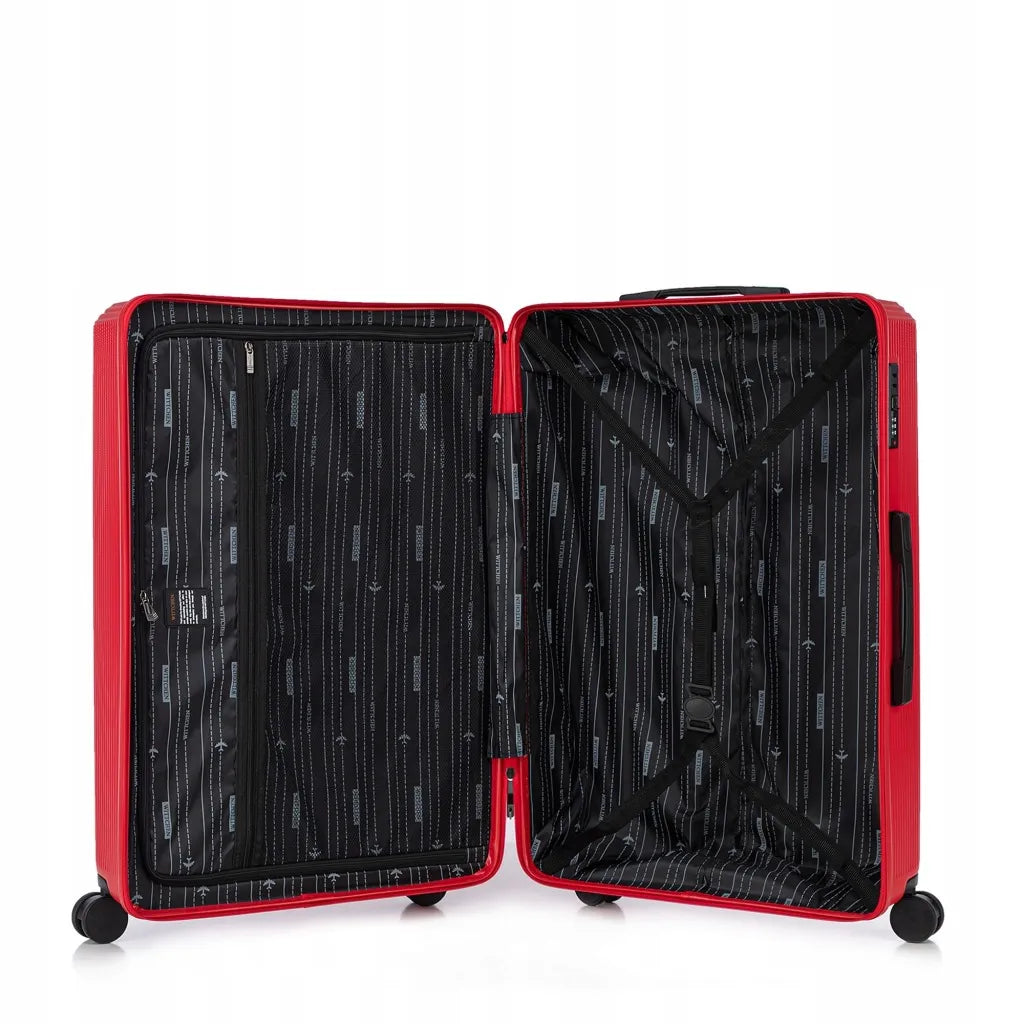 WITTCHEN didelis raudonas kieto korpuso lagaminas iš ABS, 56-3A-603-30, 96 l