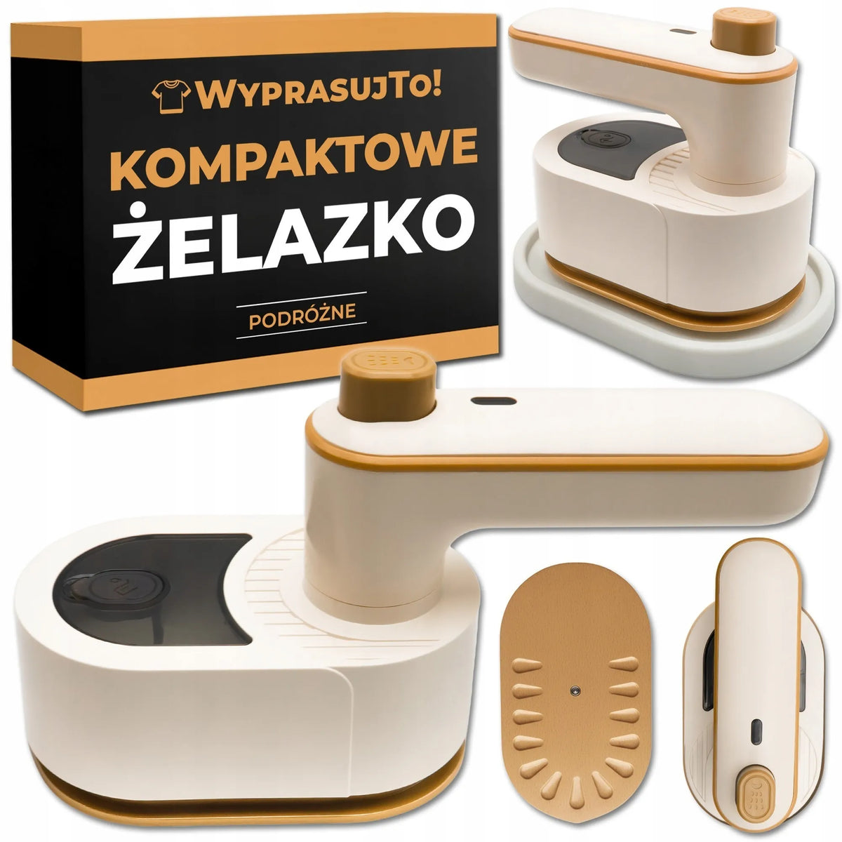 „Wyprasuj To!“ mažas lengvas sulankstomas kelioninis lygintuvas drabužiams