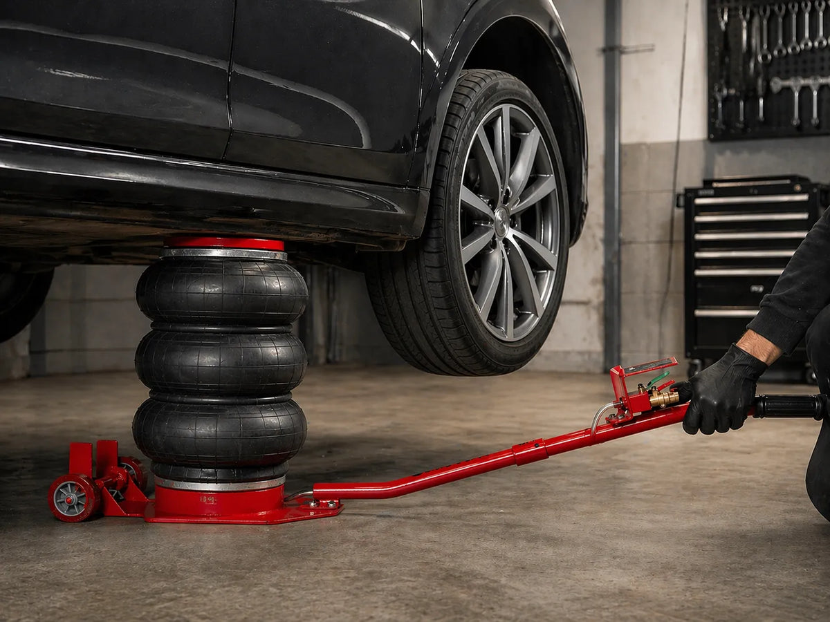 XTREME pneumatinis automobilinis keltuvas, 15–40 cm, 3,5 t, oro pagalvės tipo