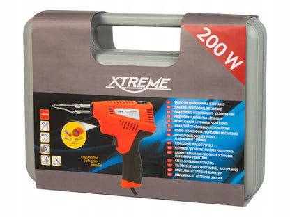 XTREME transformatorinis lituoklis 200W, 3 režimai, 500°C, su priedais lagaminėlyje