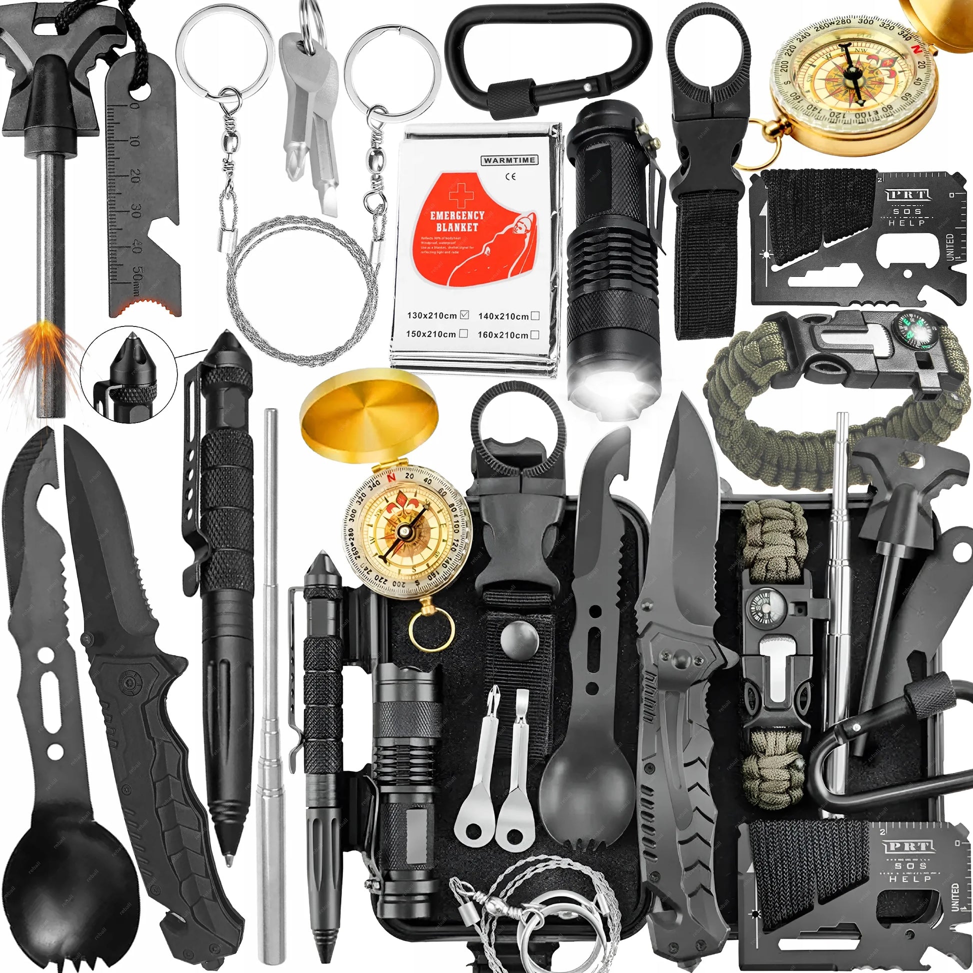 XXL karinis išgyvenimo rinkinys survival kit įrankių RT0280