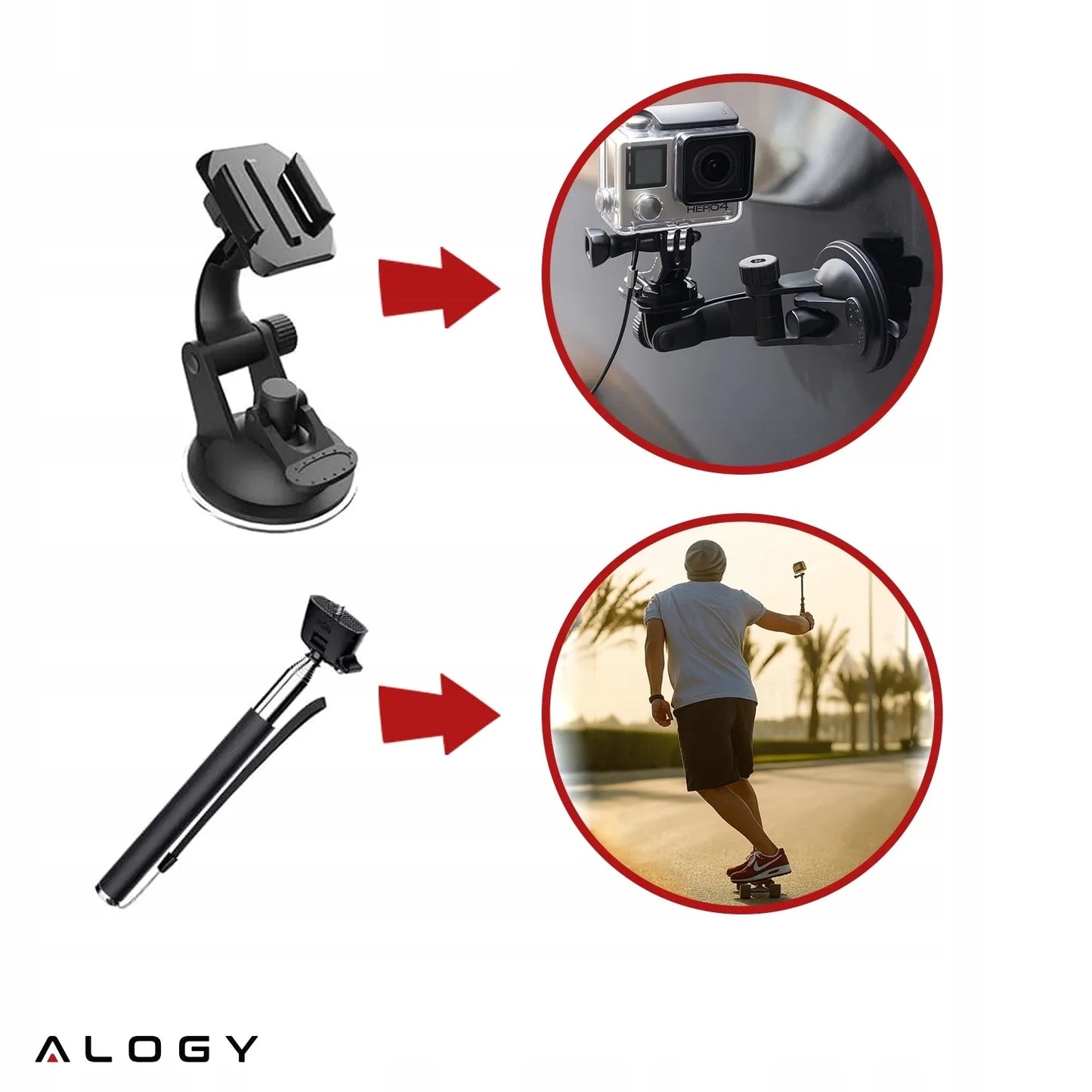 XXL priedų rinkinys GoPro Hero 13 12 11 10 9, 55in1 su dėklu ir diržais