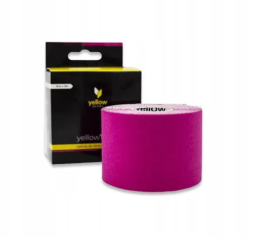 yellowSPORT kinesio teipavimo juosta 5 cm × 5 m, rožinė