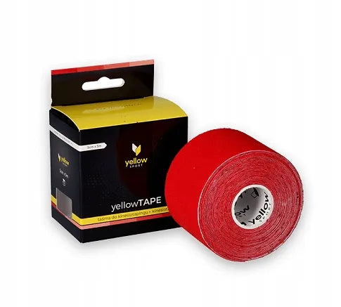 yellowSPORT kineziologinė teipavimo juosta, 5 cm x 5 m, raudona